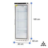 Armario Expositor Refrigerado 400L Ventilado Cleiton | Equipamiento Industrial