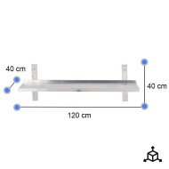 Estante de Pared Ajustable 1200x400 mm | Gastroten