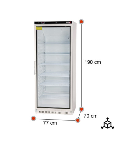 Armario Expositor Congelación 600L 1 Puerta Cristal | Romux