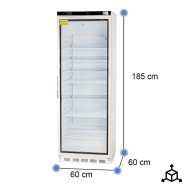 Armario Expositor Congelación 400L 1 Puerta Cristal | Gastroten