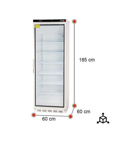 Armario Expositor Congelación 400L 1 Puerta Cristal | Romux