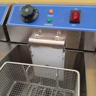 10. Freidora Industrial Eléctrica Doble 6+6 Litros con grifo Sobremesa
