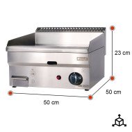 Plancha a gas 50 cm top romux