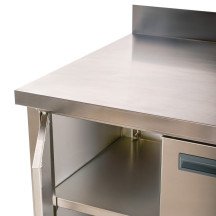 Estante de acero inoxidable ajustable pared cocina 800x400x400 mm ROMUX