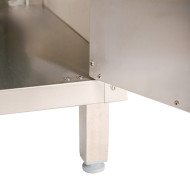 Estante de acero inoxidable ajustable pared cocina 1200x400x400 mm ROMUX