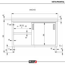 Mesa De Trabajo Acero Inoxidable Para Hosteleria Romux 1000X800 Mm RO