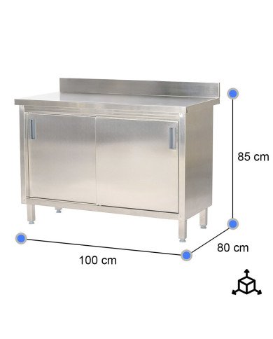Mesa De Trabajo Acero Inoxidable Para Hosteleria Cleiton 1000X800 Mm