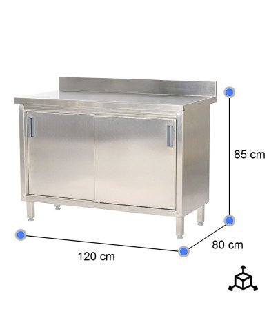 Mesa De Trabajo Acero Inoxidable Para Hosteleria Cleiton 1200X800 Mm