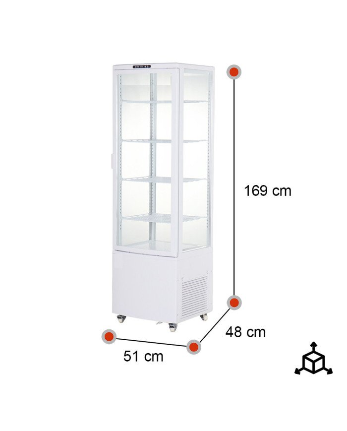 Vitrina Pastelera Vertical 230L Ventilada Romux | Equipamiento Industrial