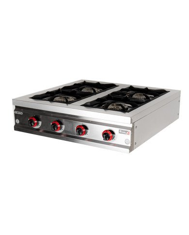 Cocina Industrial 4 Fuegos Gas 90x85 cm Romux | Equipamiento Industrial