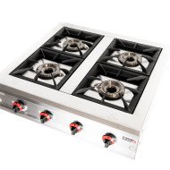 Cocina Industrial 4 Fuegos Gas Sobremesa 90x85 cm | Gastroten