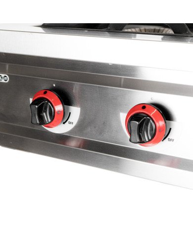 Cocina Industrial 4 Fuegos Gas Sobremesa 90x85 cm | Gastroten