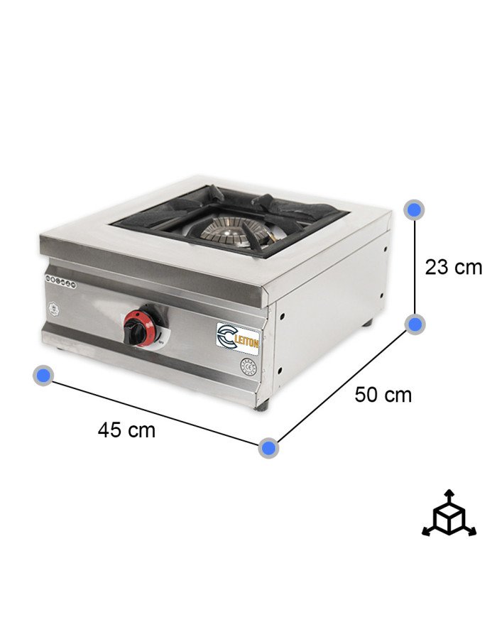 Cocina Industrial 4 Fuegos Gas 80x50cm Cleiton | Equipamiento Industrial