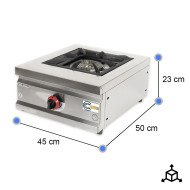 Cocina Industrial 4 Fuegos Gas 80x50cm Cleiton | Equipamiento Industrial