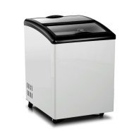 Isla de Congelación para Helados 138 Litros con 2 Puertas Correderas Cristal Curvo Blanca | Equipamiento Hostelería