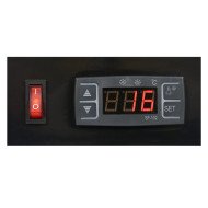 Vitrina Refrigerada de Tapas de 62 Litros Cristal Curvo 6 Cubetas GN 1/3 Negra | Equipamiento Industrial