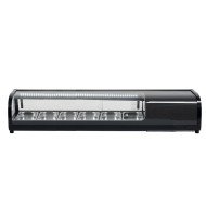 Vitrina Refrigerada de Tapas de 62 Litros Cristal Curvo 6 Cubetas GN 1/3 Negra | Equipamiento Industrial