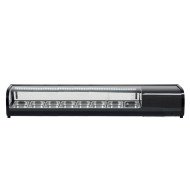 Vitrina Refrigerada de Tapas de 132 Litros Cristal Curvo 8 Cubetas GN 1/3 Negra | Equipamiento Industrial