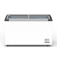 Isla de Congelación para Helados 260 Litros con 2 Puertas Correderas Cristal Curvo Blanca | Equipamiento Hostelería