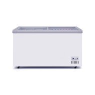 Isla de Congelación 400 Litros con 2 Puertas Correderas Cristal Plano Blanca | Equipamiento Hostelería