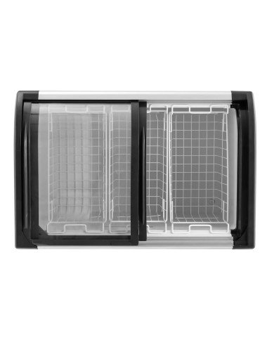 Isla de Congelación 300 Litros con 2 Puertas Correderas Cristal Curvo Blanca | Equipamiento Hostelería