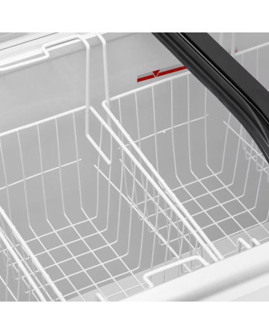 Isla de Congelación 380 Litros con 2 Puertas Correderas Cristal Curvo Blanca | Equipamiento Hostelería