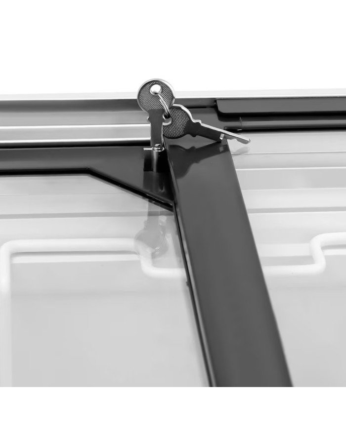 Isla de Congelación 380 Litros con 2 Puertas Correderas Cristal Curvo Blanca | Equipamiento Hostelería