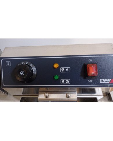 81. Freidora Industrial Eléctrica Doble 10+10 Litros con grifo Sobremesa (CC-76)