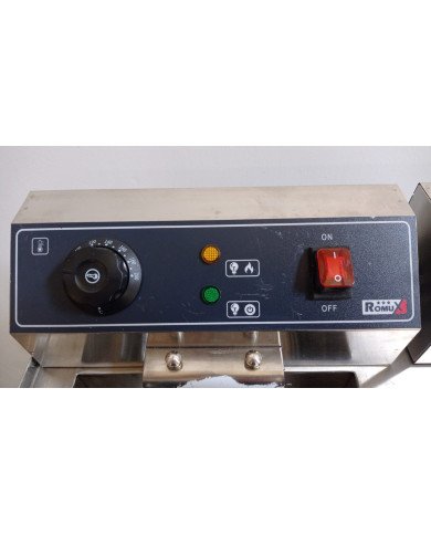 81. Freidora Industrial Eléctrica Doble 10+10 Litros con grifo Sobremesa (CC-76)