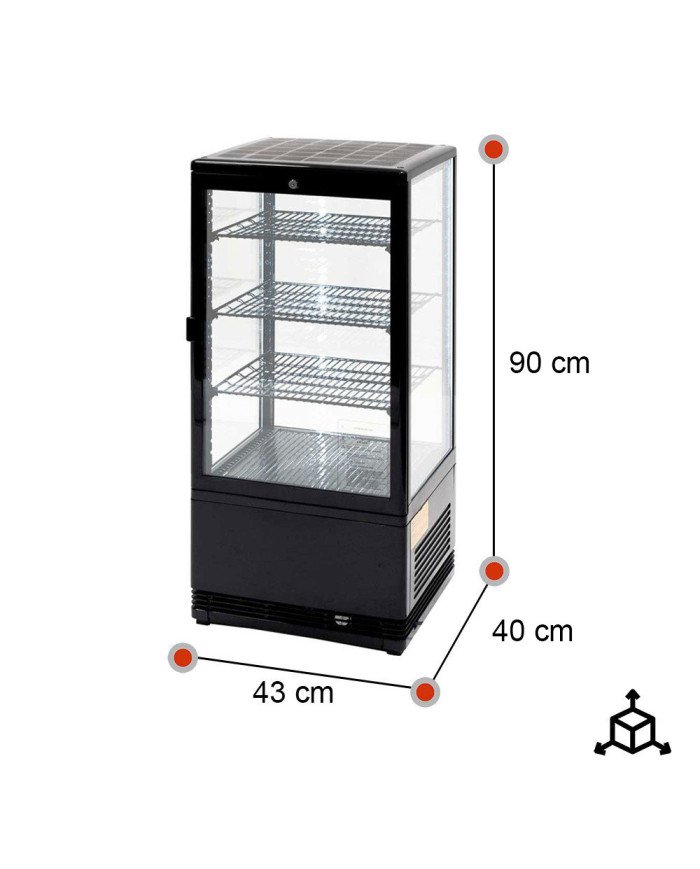 Vitrina Pastelera Refrigerada 70 Litros Romux | Equipamiento Industrial