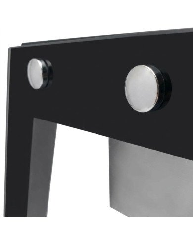 Vitrina Refrigerada de Tapas de 42 Litros Cristal Curvo 4 Cubetas GN 1/3 Negra | Equipamiento Industrial