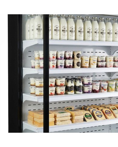 Vitrina Expositora Mural Refrigerada para Lácteos con 4 Estantes Romux | Equipamiento Hostelería