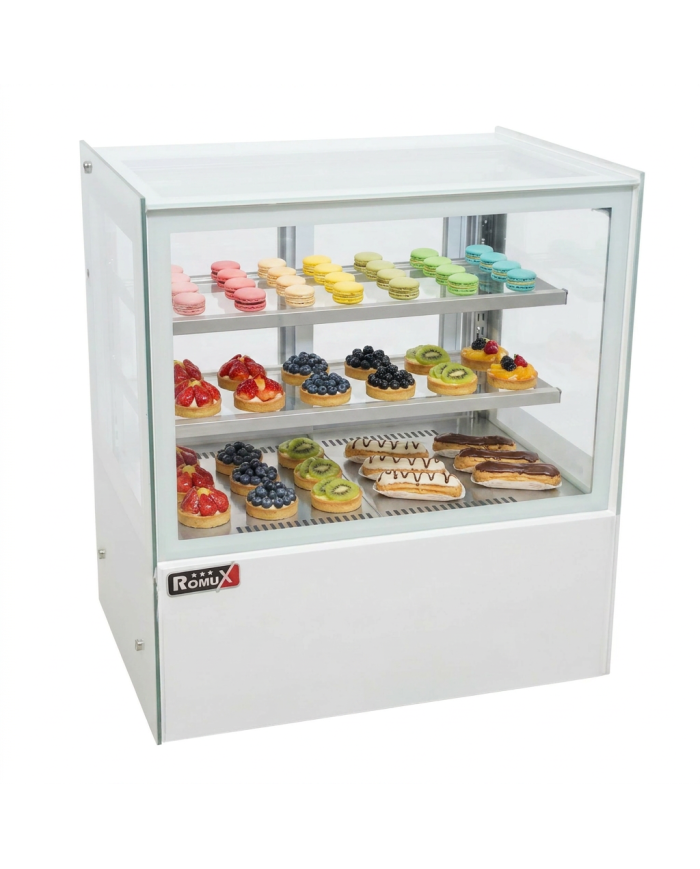 Vitrina Pastelera Expositora Refrigerada Cuadrada De Sobremesa 2 Estan
