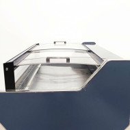 Vitrina Carnicera Expositora Refrigerada Con Cristal Alto Curvo Roja 3