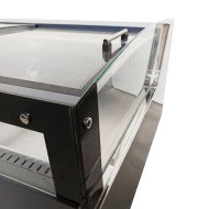 Vitrina Carnicera Expositora Refrigerada Con Cristal Alto Curvo Roja 3