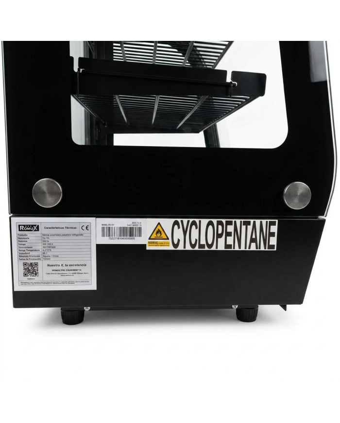 Vitrina Pastelera Expositora 100 Litros Romux | Equipamiento Industrial