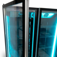 Armario Expositor Refrigerado Modelo D Luz Led - 1050 Litros 2 Puertas