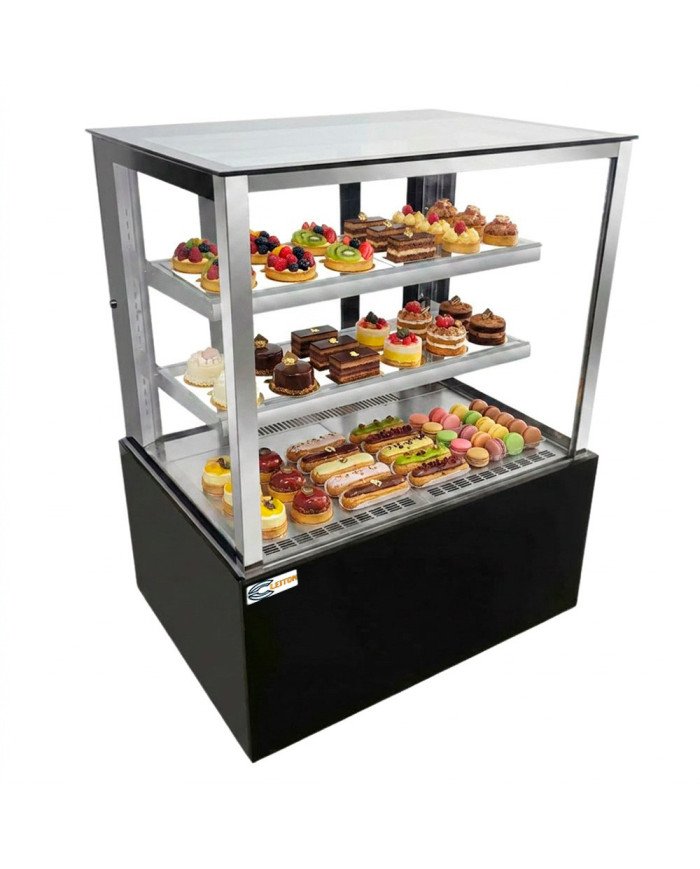 Vitrina Pastelera Refrigerada Cuadrada de Suelo de 410 litros | Equipamiento industrial