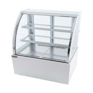 Vitrina Pastelera Expositora Refrigerada De Suelo 2 Estantes Con Crist