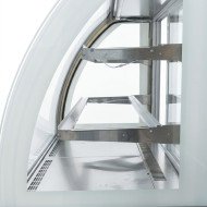 Vitrina Pastelera Expositora Refrigerada De Suelo 2 Estantes Con Crist