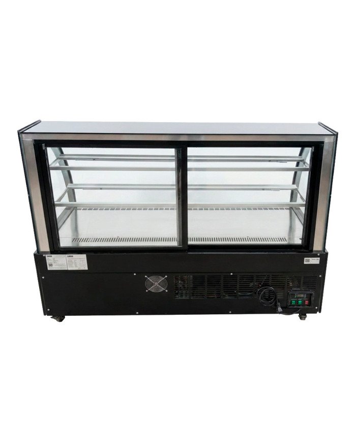 Vitrina Pastelera Expositora Refrigerada De Suelo 2 Estantes Con Crist