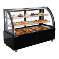 Vitrina Pastelera Expositora Refrigerada De Suelo 2 Estantes Con Crist