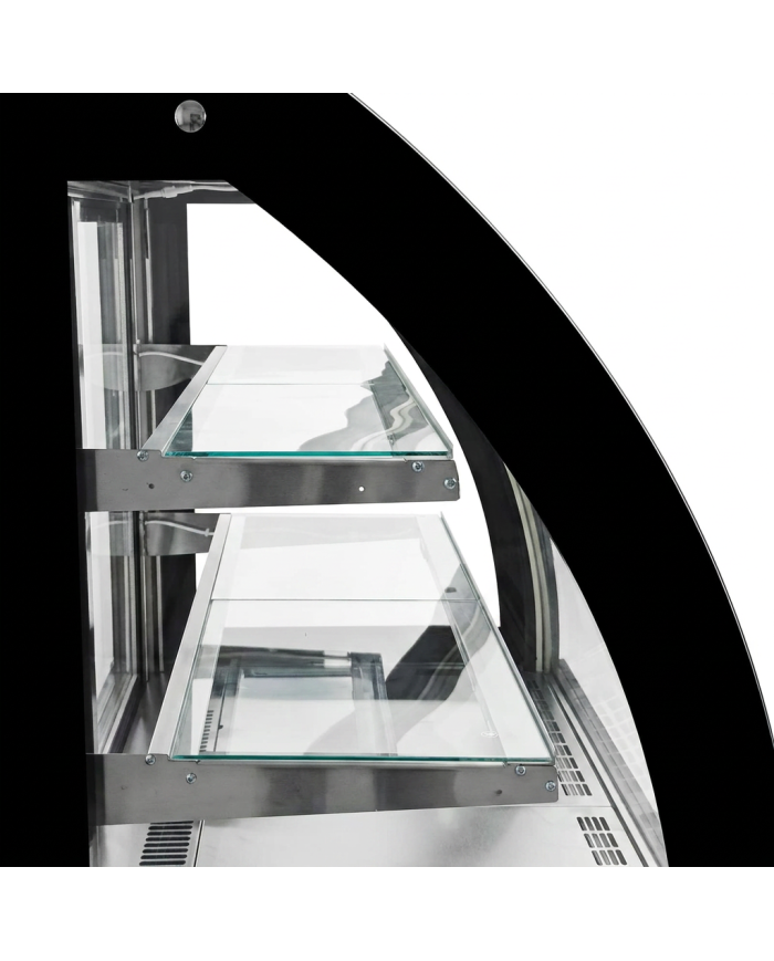 Vitrina Pastelera Expositora Refrigerada De Suelo 2 Estantes Con Crist