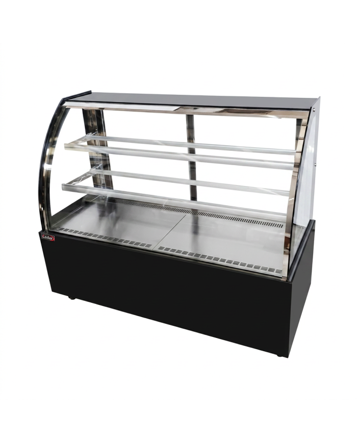 Vitrina Pastelera Expositora Refrigerada De Suelo 2 Estantes Con Crist