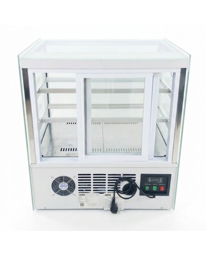 Vitrina Pastelera Expositora Refrigerada Cuadrada De Sobremesa 2 Estan
