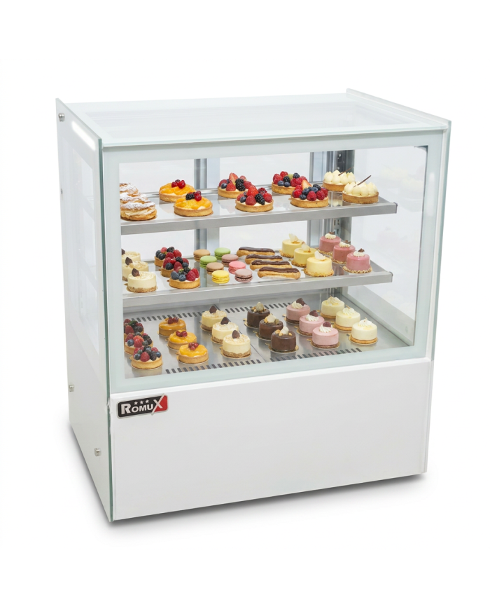 Vitrina Pastelera Refrigerada Cuadrada de Sobremesa de 350 litros | Equipamiento industrial