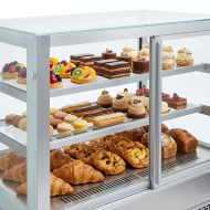Vitrina Pastelera Expositora Refrigerada Cuadrada De Sobremesa 2 Estan