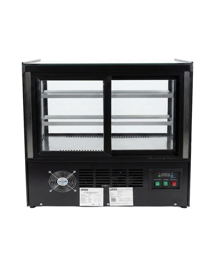 Vitrina Pastelera Expositora Refrigerada Cuadrada De Sobremesa 2 Estan
