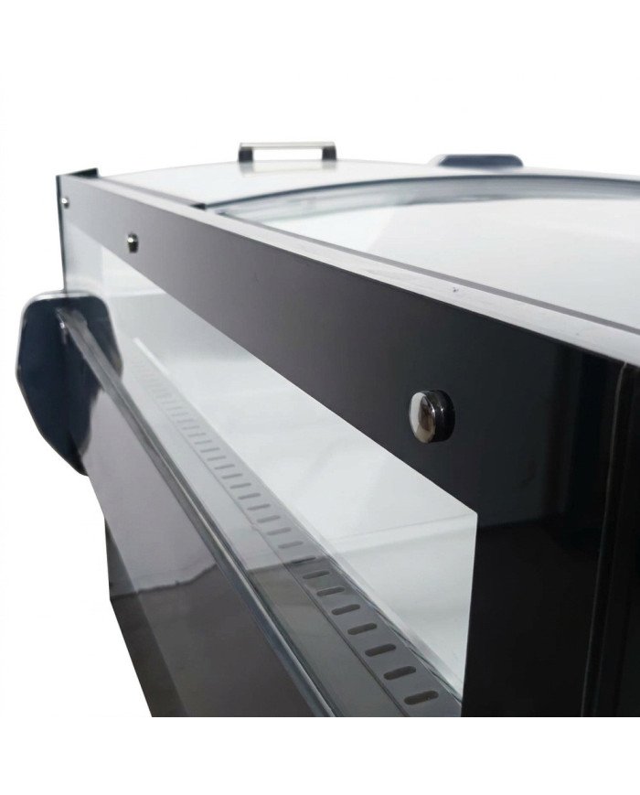 Vitrina Carnicera Expositora Refrigerada Con Cristal Alto Curvo Roja 4