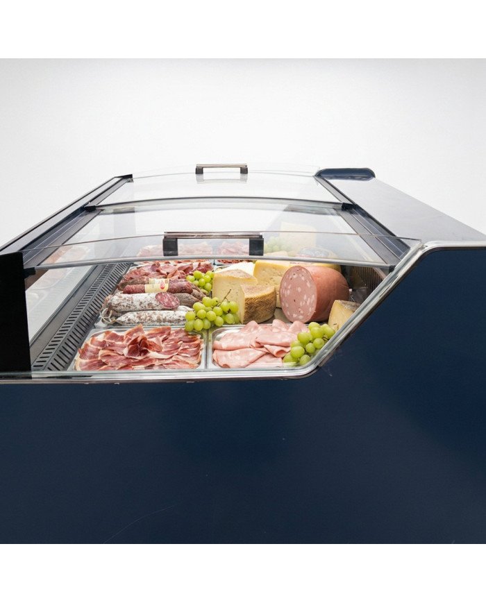 Vitrina Carnicera Expositora Refrigerada Con Cristal Alto Curvo Roja 4